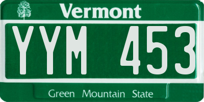 VT license plate YYM453
