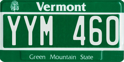 VT license plate YYM460