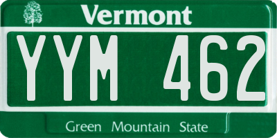 VT license plate YYM462
