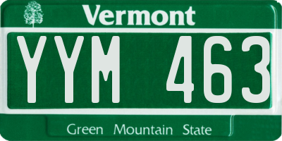 VT license plate YYM463