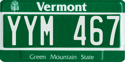 VT license plate YYM467