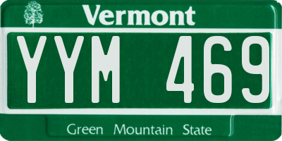 VT license plate YYM469