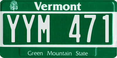 VT license plate YYM471
