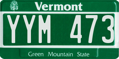 VT license plate YYM473