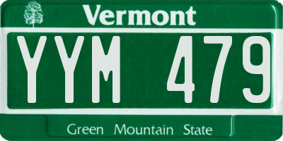 VT license plate YYM479