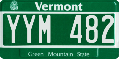 VT license plate YYM482