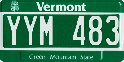 VT license plate YYM483