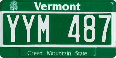 VT license plate YYM487