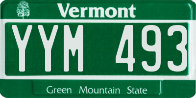 VT license plate YYM493