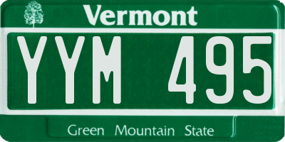 VT license plate YYM495