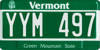 VT license plate YYM497