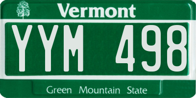 VT license plate YYM498