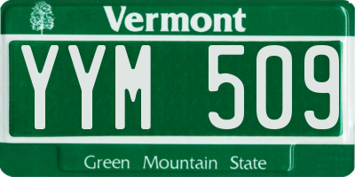 VT license plate YYM509