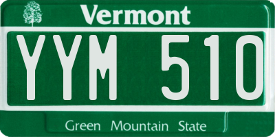 VT license plate YYM510