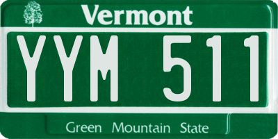 VT license plate YYM511