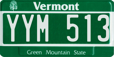 VT license plate YYM513