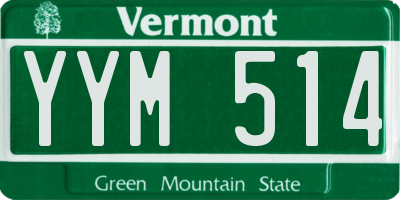 VT license plate YYM514