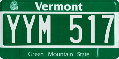 VT license plate YYM517