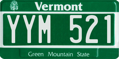 VT license plate YYM521
