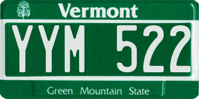 VT license plate YYM522