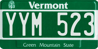 VT license plate YYM523