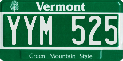 VT license plate YYM525