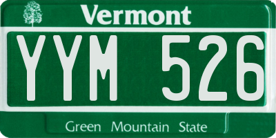 VT license plate YYM526