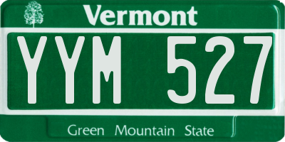 VT license plate YYM527