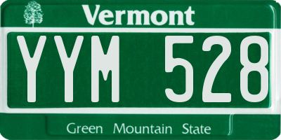 VT license plate YYM528