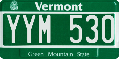 VT license plate YYM530