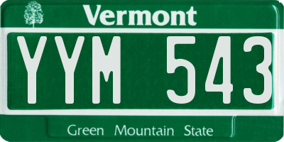 VT license plate YYM543