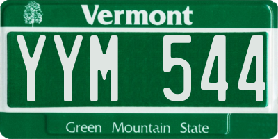VT license plate YYM544