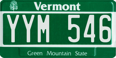 VT license plate YYM546