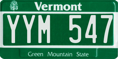 VT license plate YYM547