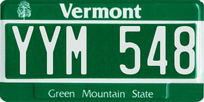 VT license plate YYM548