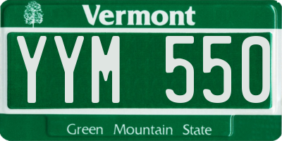 VT license plate YYM550
