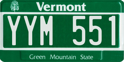 VT license plate YYM551
