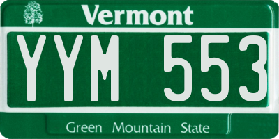 VT license plate YYM553