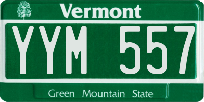VT license plate YYM557