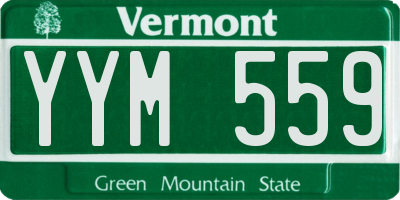 VT license plate YYM559