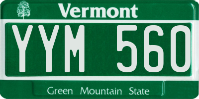 VT license plate YYM560