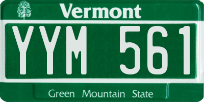 VT license plate YYM561