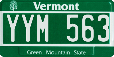 VT license plate YYM563