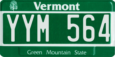 VT license plate YYM564