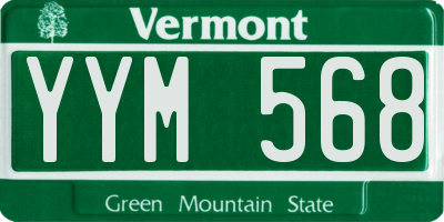 VT license plate YYM568