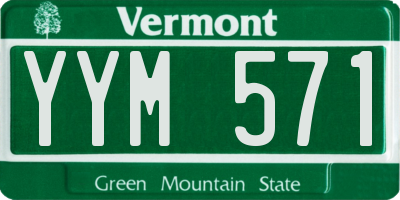 VT license plate YYM571