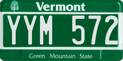 VT license plate YYM572