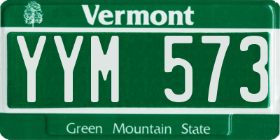 VT license plate YYM573