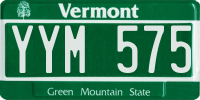 VT license plate YYM575