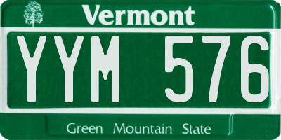 VT license plate YYM576